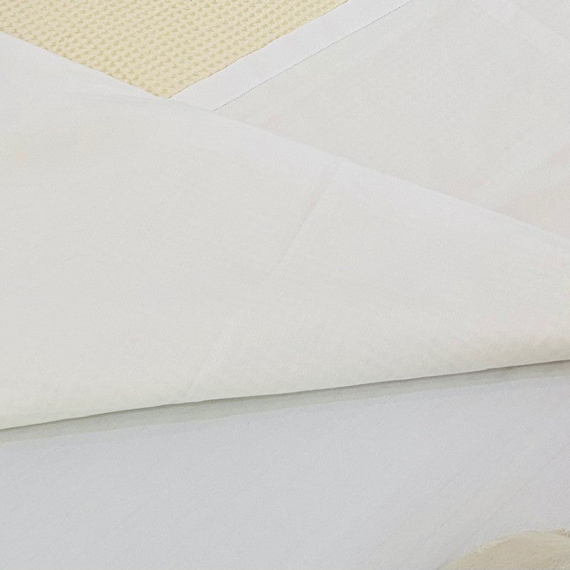Percale bedsheets - White with hemstitch