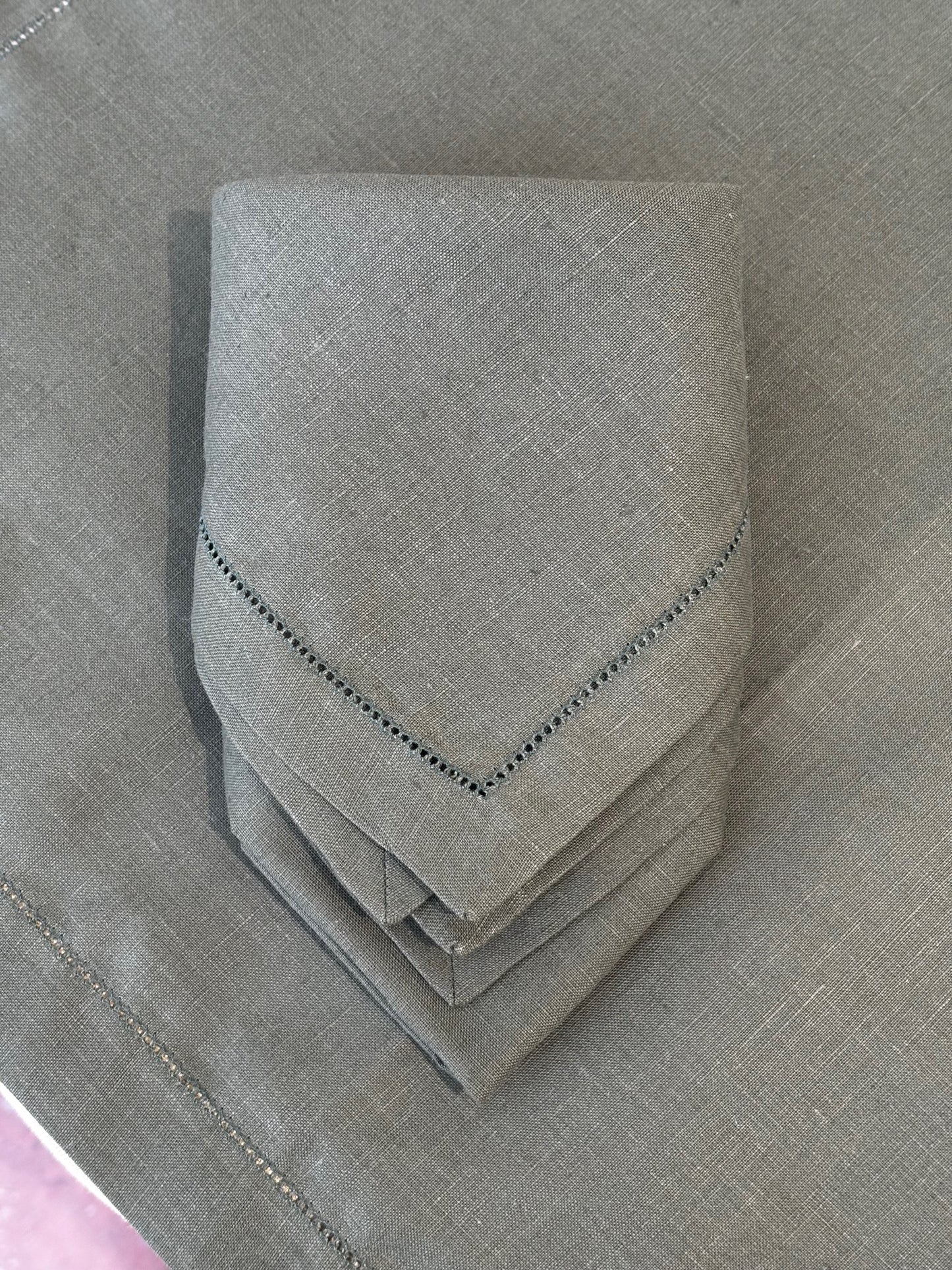 Servietten Leinen – Hohlsaum
