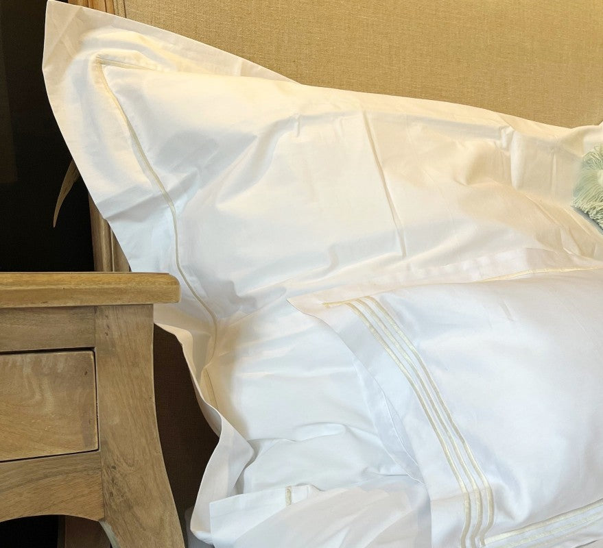 Basic Cotton Sateen Pillowcase with Piping