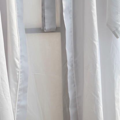 Kimono Perlgrau heller und glatt