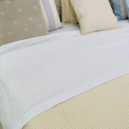 Percale bedsheets - White with hemstitch